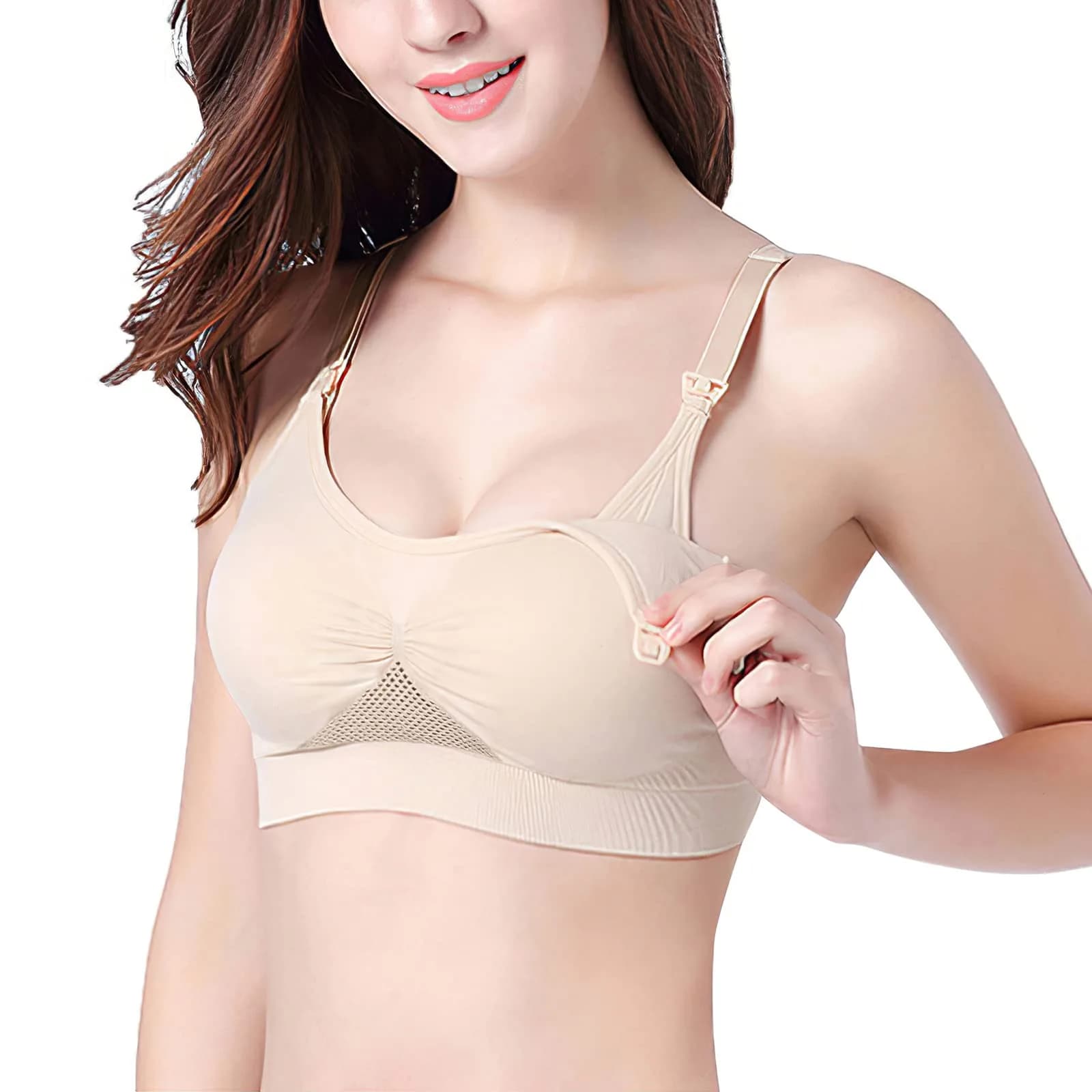 4HOW Hands-Free Pumping & Nursing Bra 3-Pack (Black+Grey+Beige) | Adjustable Support for Breastfeeding Mothers - view 2