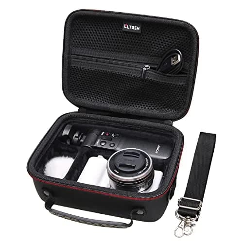 LTGEM Camera Case for Sony Alpha ZV-E10 / ZV-1F / ZV-1 / ZV-1 II Vlog Camera, 20.3cm x 15.2cm x 10.4cm (8" x 6" x 4.1") | Shockproof EVA Travel Bag with Strap thumbnail 1