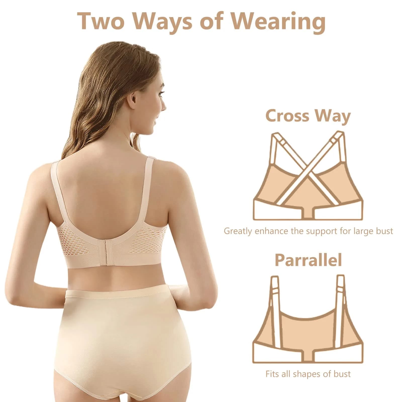 4HOW Hands-Free Pumping & Nursing Bra (Black, All-in-One) | Comfortable Support for New Mothers - view 4