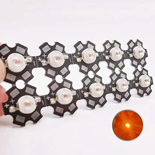 Cleiscry 10 pcs High Power LED Chip 3W Yellow 590nm | 50,000 Hours Life, Wide Application thumbnail 4