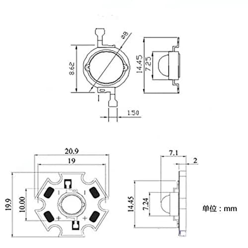 Cleiscry 10 pcs High Power LED Chip 3W Yellow 590nm | 50,000 Hours Life, Wide Application thumbnail 5