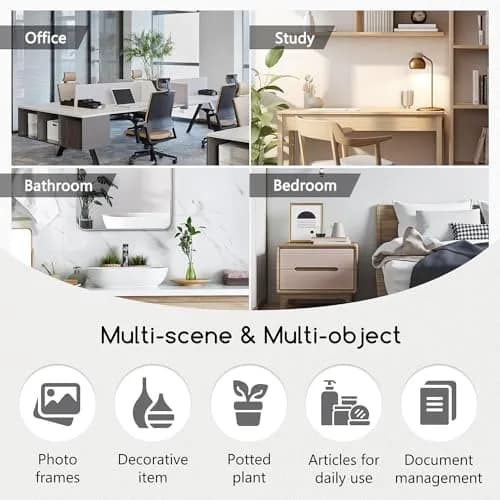 Jerry & Maggie Desktop Organizer Shelf 23.4in x 6in x 14in | Multi-Functional Wooden Desk Rack thumbnail 7