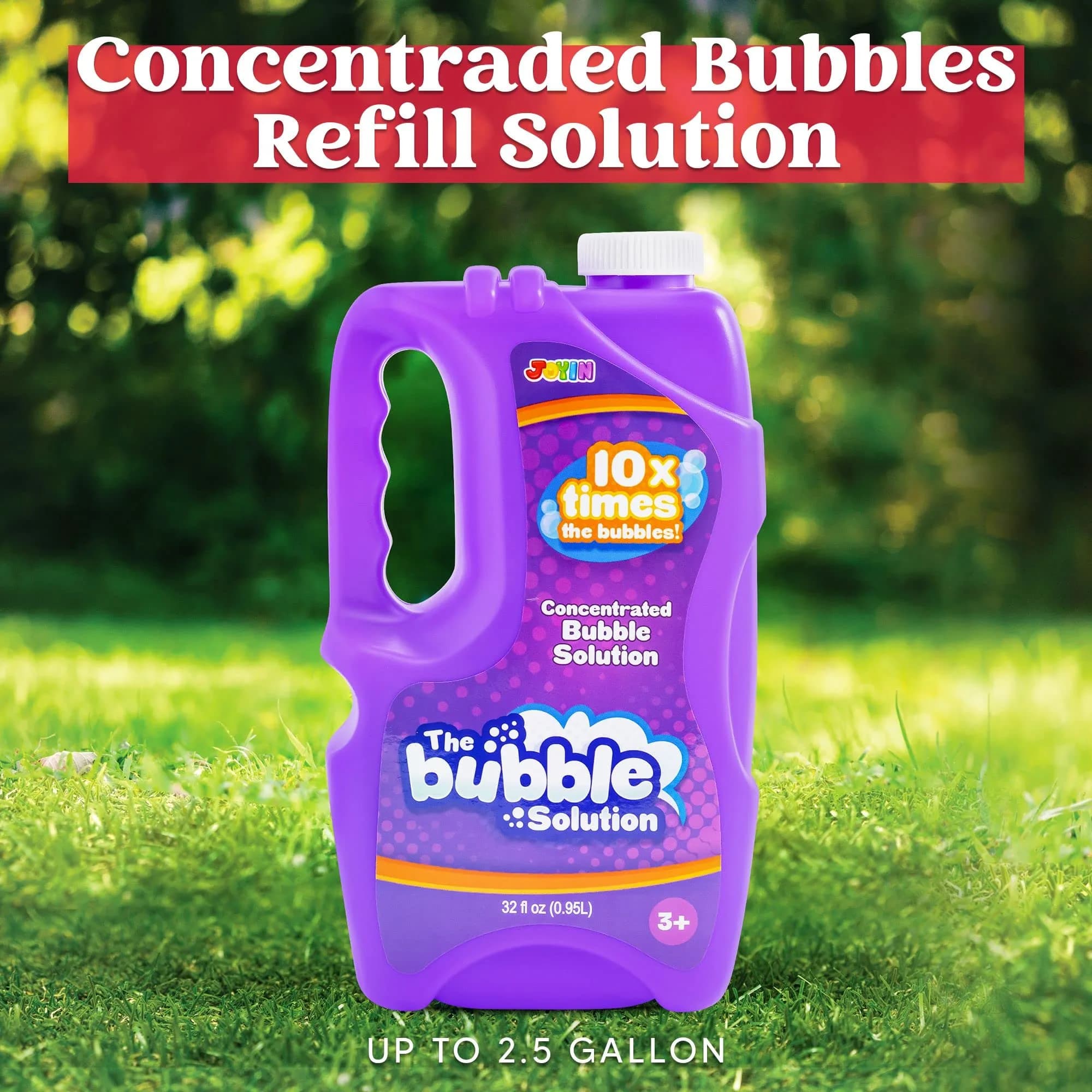 JOYIN Purple Bubble Solution Refill (32 oz / 946 ml) | Concentrated Formula for Machines & Wands - view 2