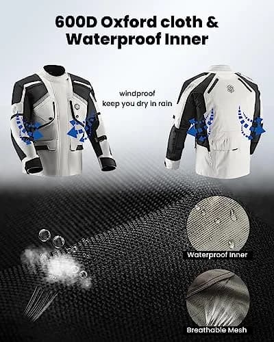 ILM Motorcycle Jacket Adventure Large | All-Season Impact Protection with Ventilation thumbnail 7