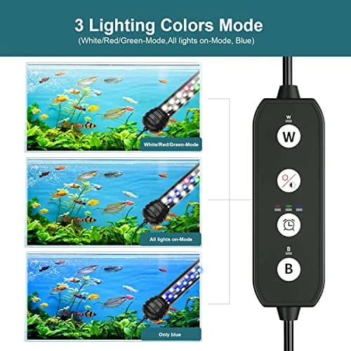 SEAOURA Submersible Led Aquarium Light for Fish Tank with Timer, 11 Inch | Waterproof Full Spectrum Fish & Plant Light thumbnail 2