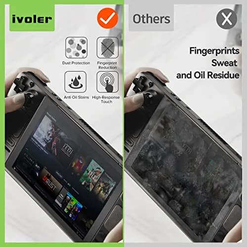 ivoler Matte Anti-Glare Screen Protector for Steam Deck OLED/LCD 2-Pack | Full Coverage, Anti-Scratch, 9H Hardness thumbnail 5