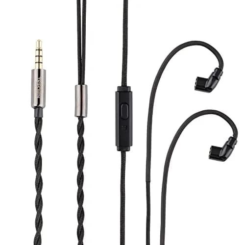Linsoul Tripowin Zombur 4N OFC in Ear Monitor Cable with Mic, 3.5mm Plug, 1.25m (2-Pin Connector) thumbnail 3