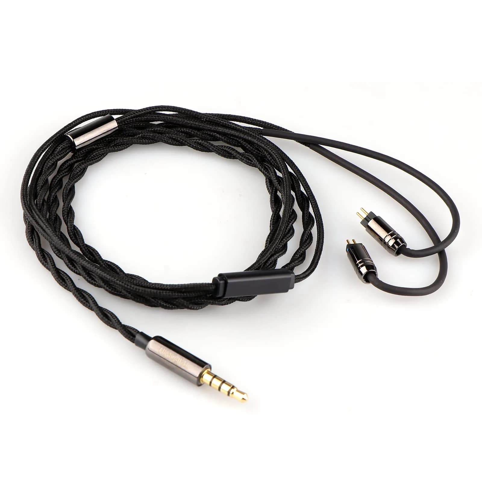 Linsoul Tripowin Zombur 4N OFC in Ear Monitor Cable with Mic, 3.5mm Plug, 1.25m (2-Pin Connector) — 2-Pin / With Mic