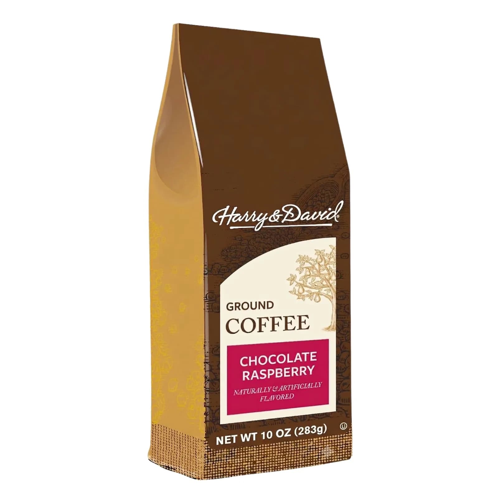 Harry & David Chocolate Raspberry Flavored Medium Roast Ground Coffee 10oz | Gourmet Arabica Blend