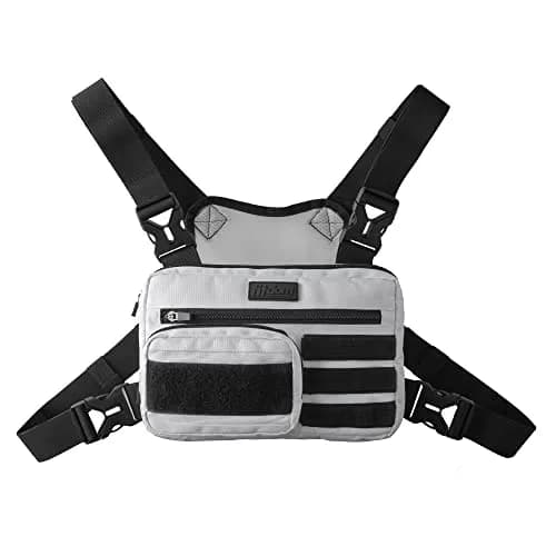 Fitdom Running Chest Pack for Men | Water-Resistant, 4-Strap Stability, Multiple Compartments thumbnail 1