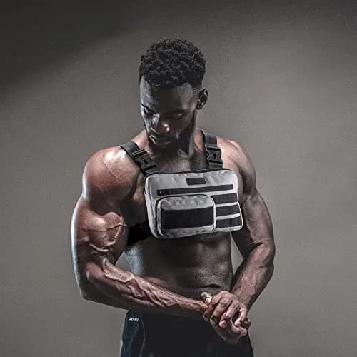 Fitdom Running Chest Pack for Men | Water-Resistant, 4-Strap Stability, Multiple Compartments thumbnail 6