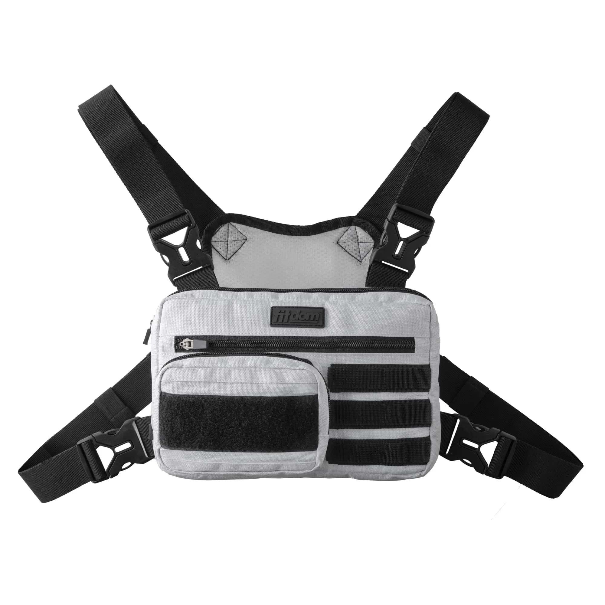 Fitdom Running Chest Pack for Men | Water-Resistant, 4-Strap Stability, Multiple Compartments - main product image
