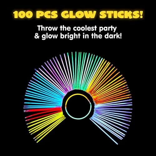 JOYIN 1000 Pcs Glow Sticks Bulk Party Pack | 8-Inch, 7 Colors, 6-Hour Glow, Kid-Safe thumbnail 5