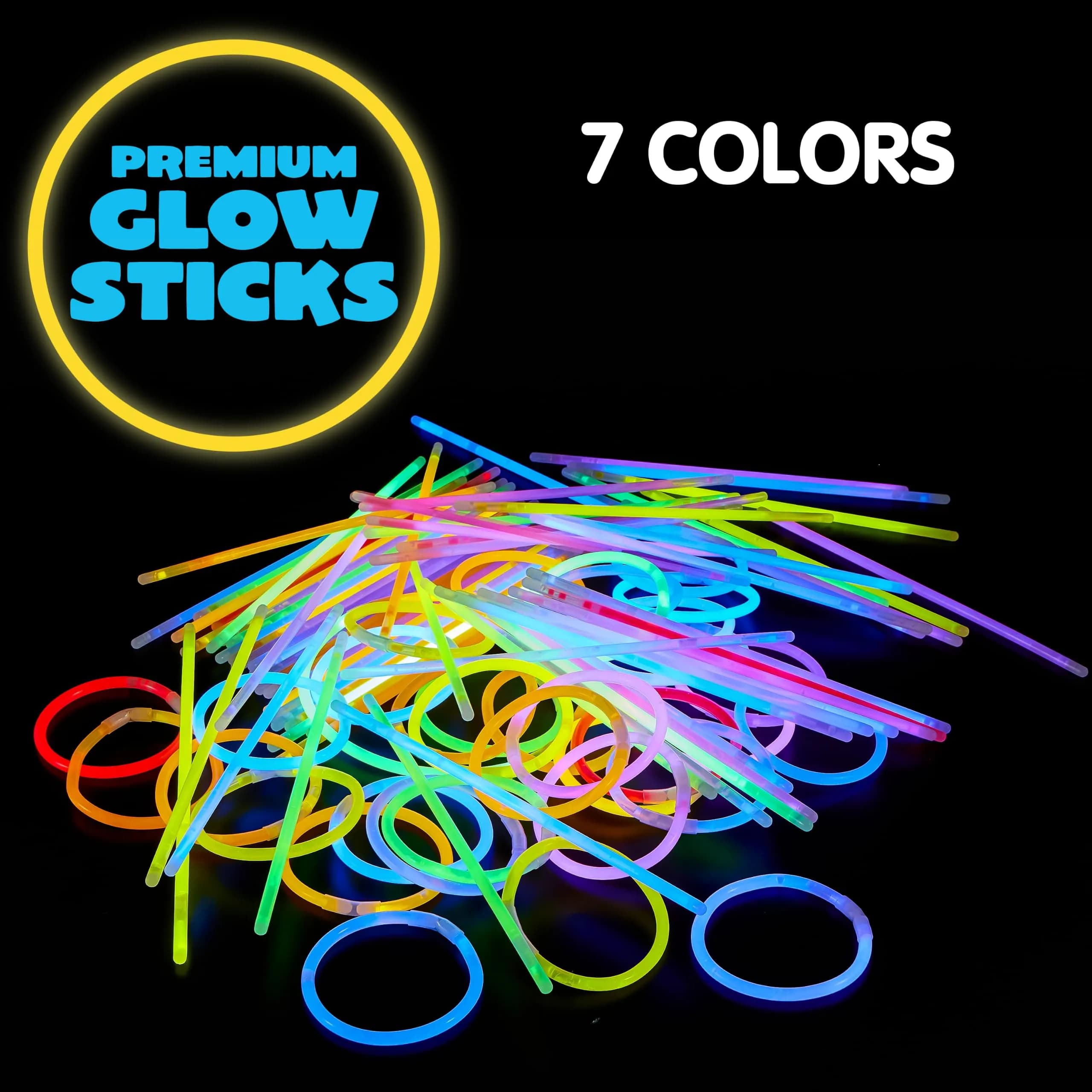 JOYIN 1000 Pcs Assorted Colors 8" Glow Sticks Bulk Pack with Connectors - Glow for 6+ Hours - view 2