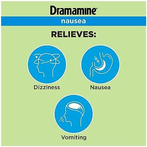 Dramamine Nausea Relief Tablets Long Lasting 10 Ct Pack of 4 | Up to 24 Hours Motion Sickness Support thumbnail 2