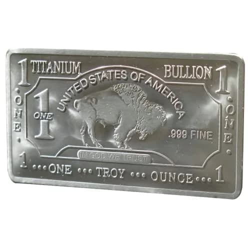 Unique Metals 1 Troy Ounce (31.1 g) Pure Titanium Bar Paperweight | Authentic USA Import with COA thumbnail 2