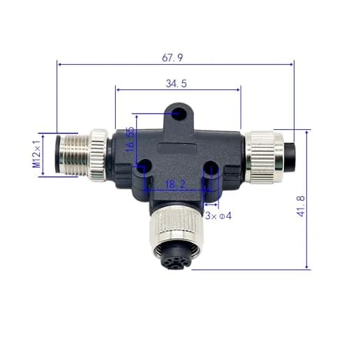 keisnoaja M12 IP67 5 Pin Connector Waterproof Sensor Plug 30V | Industrial Adapter thumbnail 4