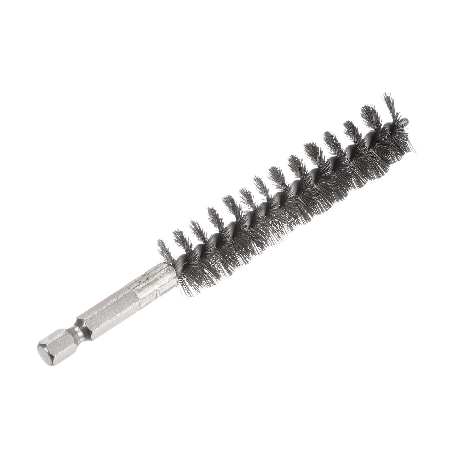 HARFINGTON Stainless Steel Bore Brush 17mm (0.67 Inch) Hex Shank | Rust & Dirt Removal Tool - view 3