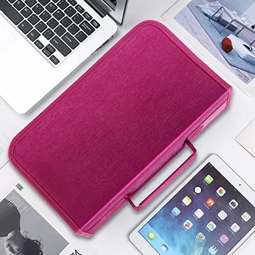 Siveit DVD Case Holder, Rose | 160 Capacity Portable Media Organizer for Home & Travel thumbnail 5