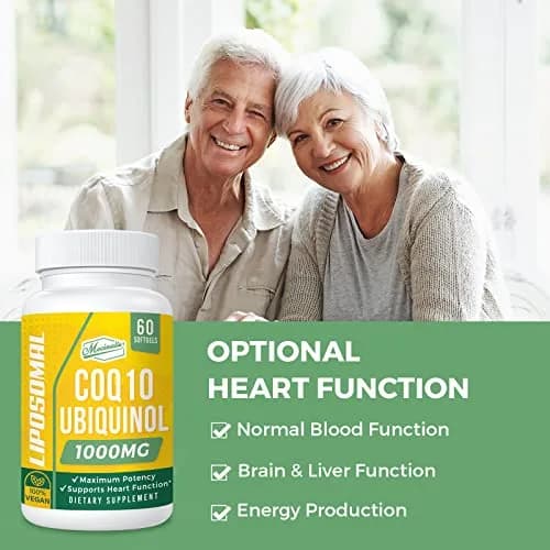 Mecinalis 1000mg Liposomal CoQ10 Softgels | Better Absorption CoQ10 Ubiquinol Supplement | Heart Function & Energy Production | Active Antioxidant Form of Vegan Coenzyme Q10 | Non-GMO | 120 Softgels thumbnail 7