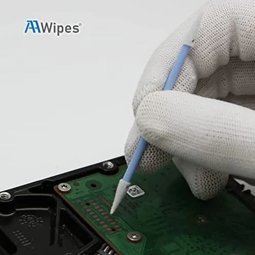 AAwipes Double-Tipped Foam Cleaning Swabs 100pcs Blue | Micro-precision, Dual Spiral Heads for PCB & Electronics thumbnail 7