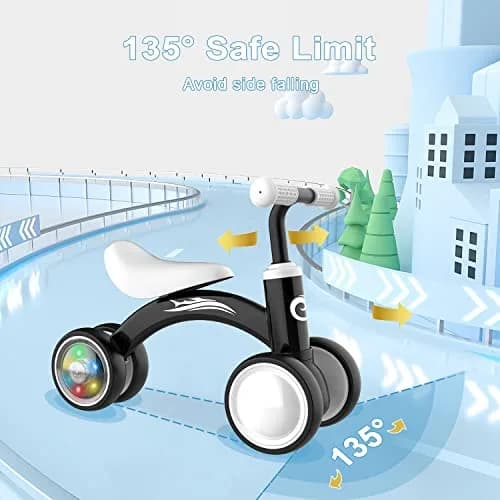 Gamfeiny Colorful Lighting Baby Balance Bike | 10-36 Months Toddler First Riding Toy thumbnail 4