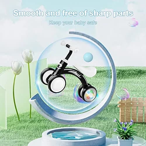Gamfeiny Colorful Lighting Baby Balance Bike | 10-36 Months Toddler First Riding Toy thumbnail 5