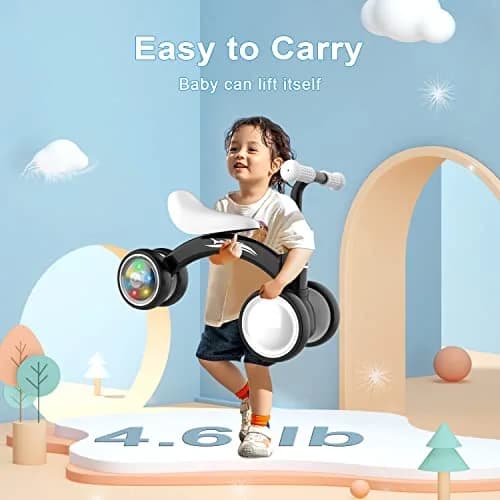 Gamfeiny Colorful Lighting Baby Balance Bike | 10-36 Months Toddler First Riding Toy thumbnail 7