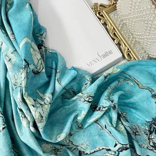 VENVSBEE Reversible Scarf Large Shawl Wrap Blanket 27.5"W x 78.7"L | Double Sided Art Print Warm thumbnail 6