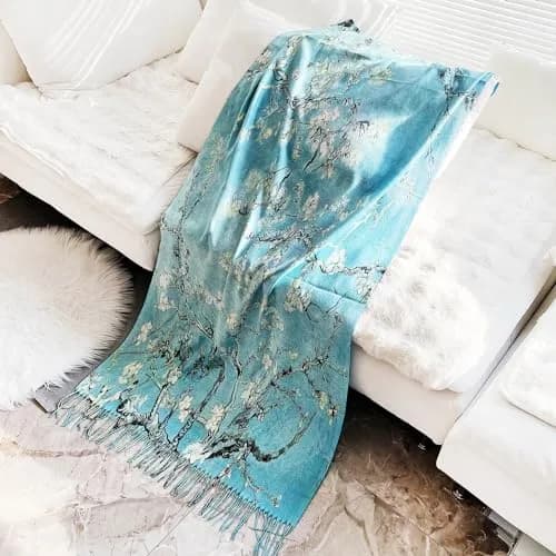 VENVSBEE Reversible Scarf Large Shawl Wrap Blanket 27.5"W x 78.7"L | Double Sided Art Print Warm thumbnail 7
