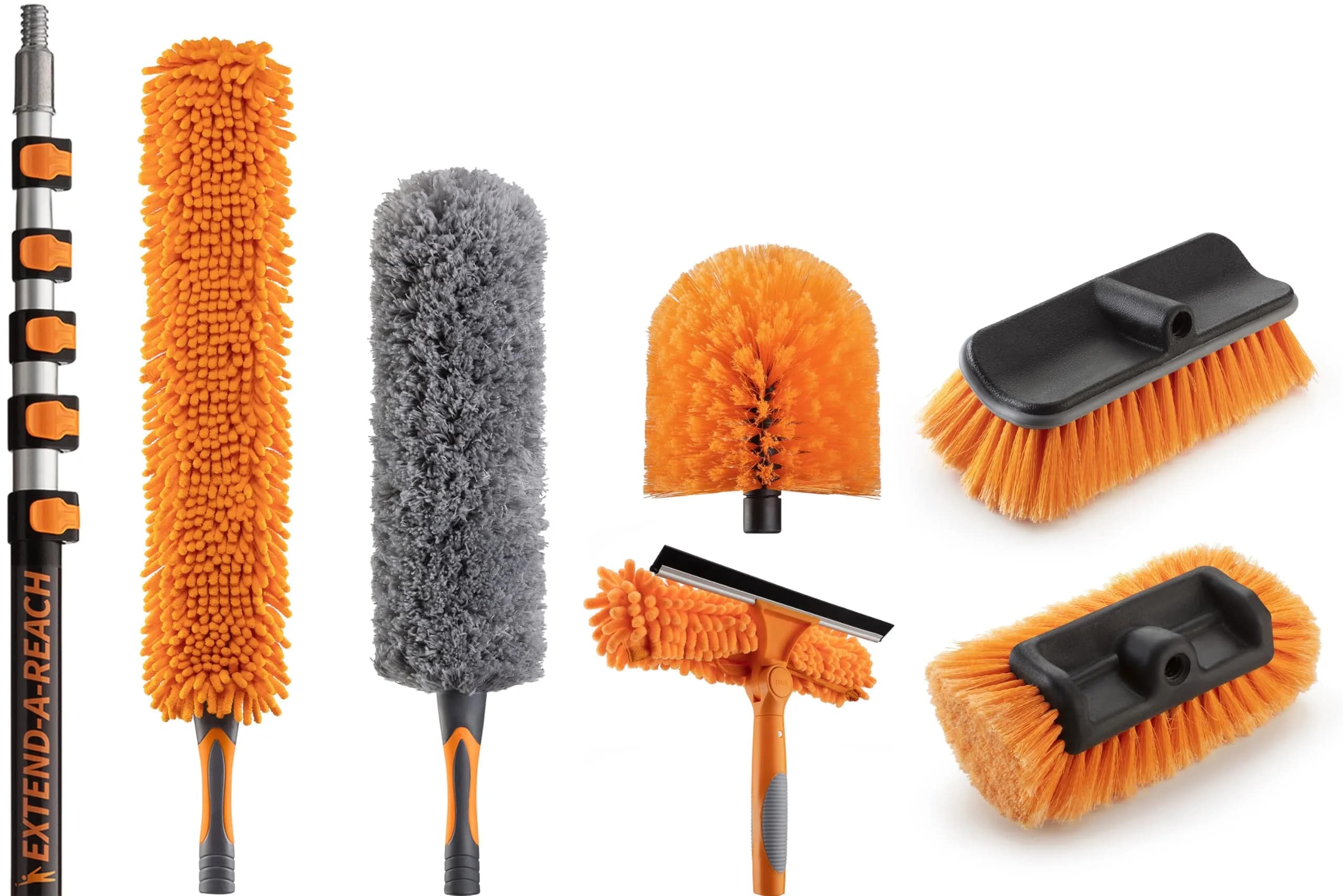 EXTEND-A-REACH 30 Foot Telescoping Duster Kit with 5-24 ft Extension Pole | High Ceiling & Cobweb Cleaning - main product image