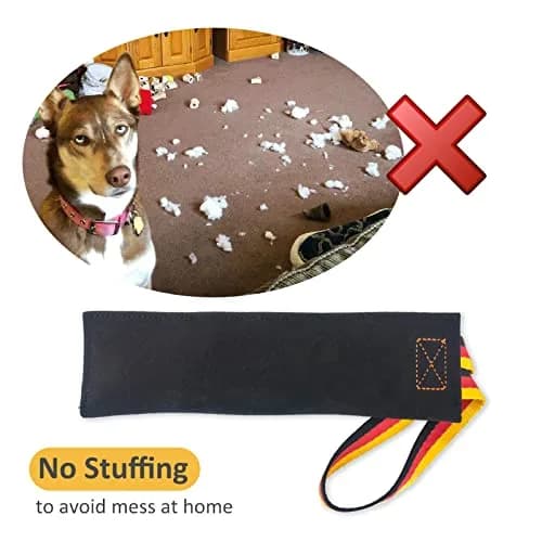 Dewonch No Stuffs Squeaky Leather Bite Tug Toy for Dog Training | Build Prey Drive & Grip (70-120 chars) thumbnail 5