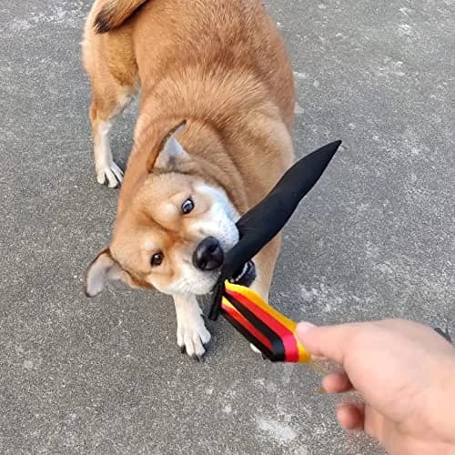 Dewonch No Stuffs Squeaky Leather Bite Tug Toy for Dog Training | Build Prey Drive & Grip (70-120 chars) thumbnail 6