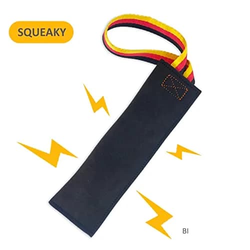 Dewonch No Stuffs Squeaky Leather Bite Tug Toy for Dog Training | Build Prey Drive & Grip (70-120 chars) thumbnail 2