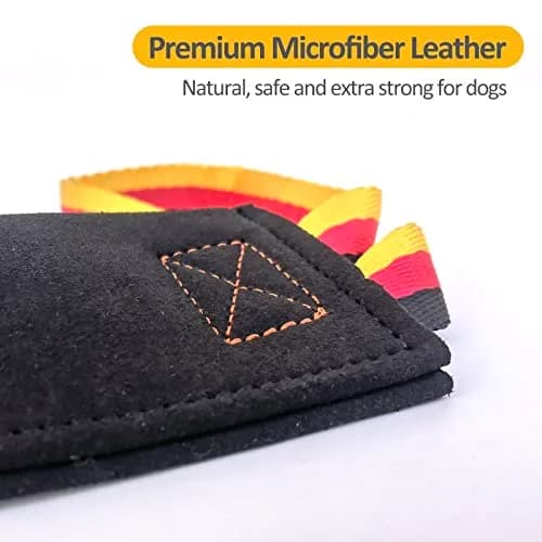 Dewonch No Stuffs Squeaky Leather Bite Tug Toy for Dog Training | Build Prey Drive & Grip (70-120 chars) thumbnail 3
