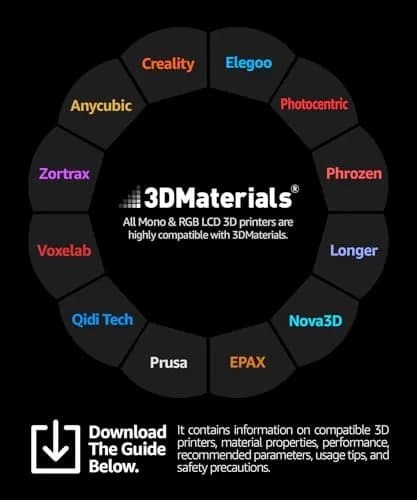 3DMaterials SuperCast 8K 3D Print Resin Wax Filled Jewelry Casting 1000g | High-Resolution, Low Temp Burnout thumbnail 6