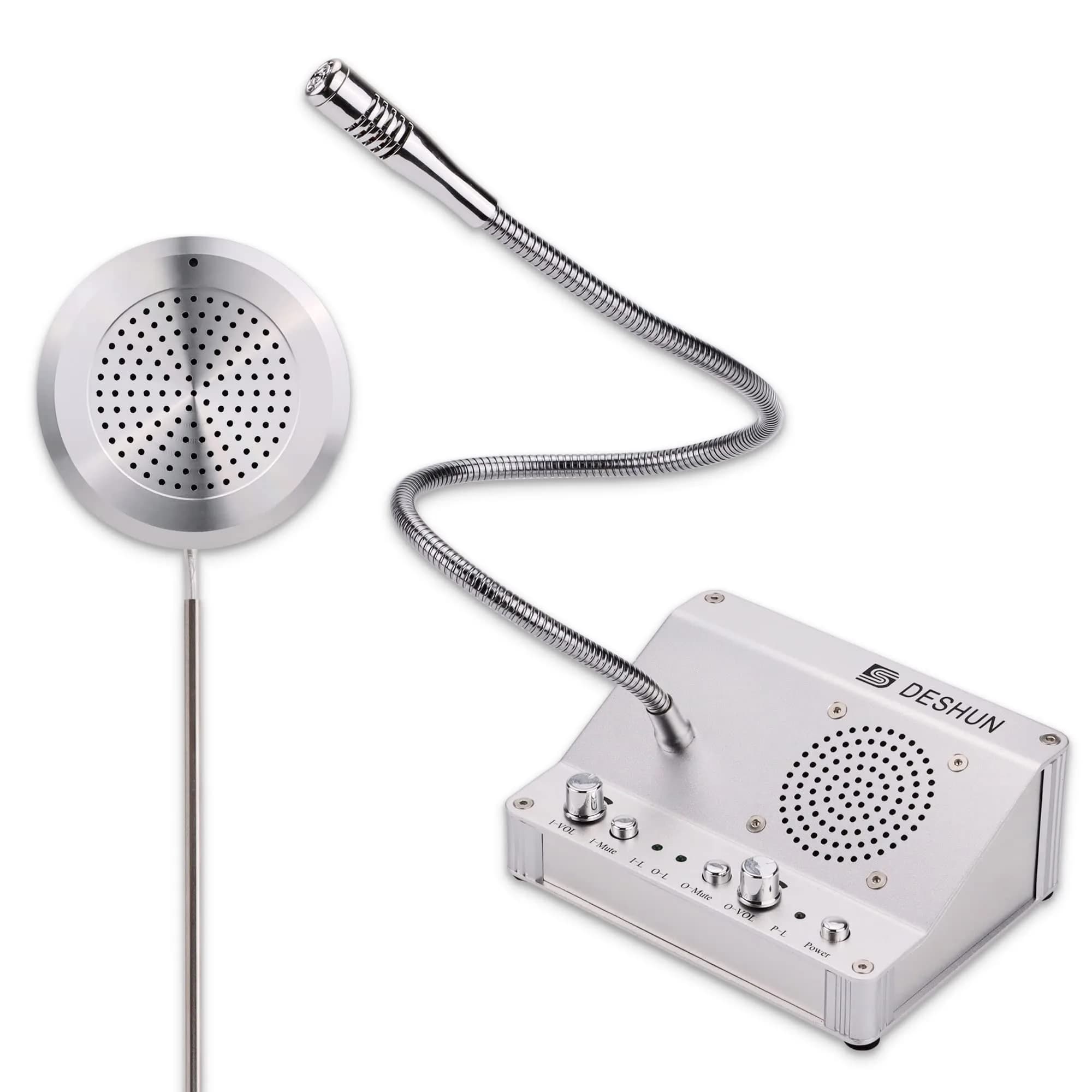 DESHUN DS-2008 Window Intercom System with Microphone | 19.7cm (7.75in) Length - main product image