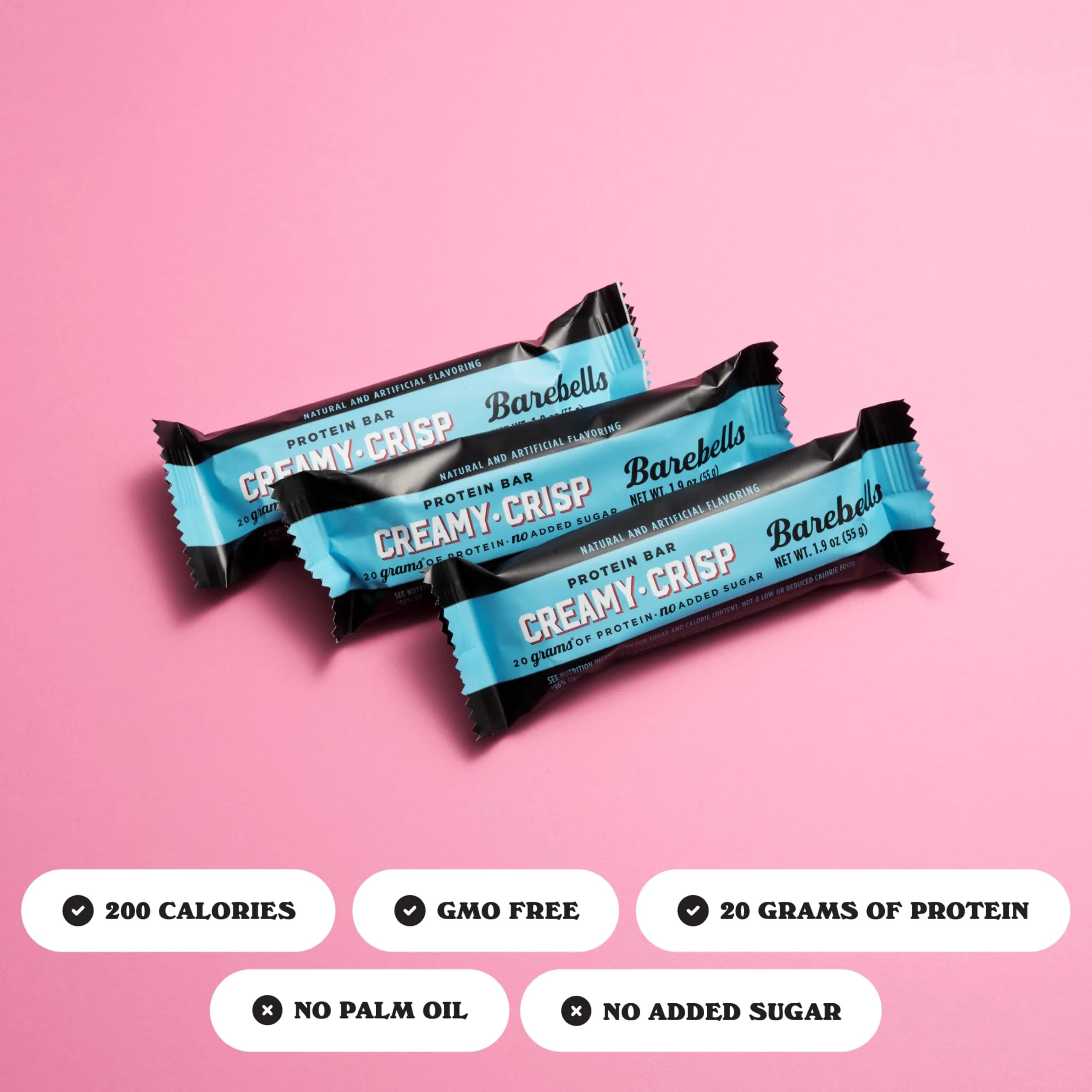 BAREBELLS Creamy Crisp Protein Bars 12 Count | High Protein Snack Bar - view 2