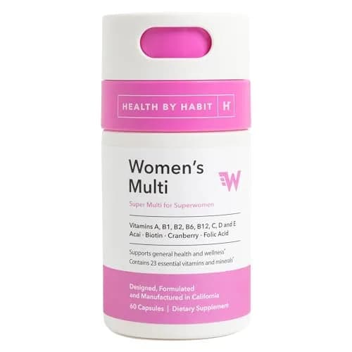 Health By Habit Womens Multi Supplement 60 Capsules | 23 Essential Vitamins & Minerals Support Wellness thumbnail 1