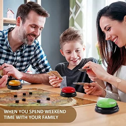 BEAN LIEVE 4-Pack Game Buzzers with Lights & Sounds | Educational Classroom & Party Game Show Answer Buzzers thumbnail 6