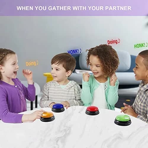 BEAN LIEVE 4-Pack Game Buzzers with Lights & Sounds | Educational Classroom & Party Game Show Answer Buzzers thumbnail 7
