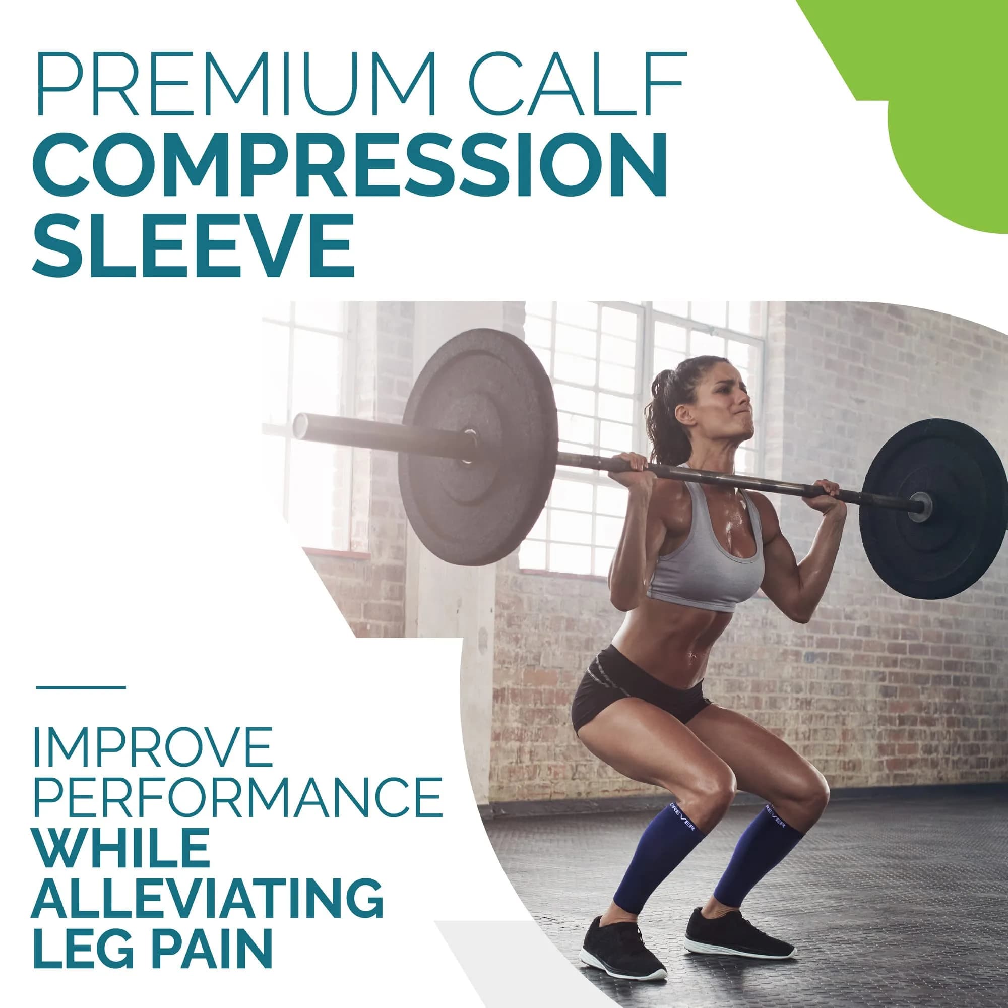 Run Forever Calf Compression Sleeve Large Navy | 20-30mmHg Graduated Compression for Shin Splints & Pain Relief - view 8