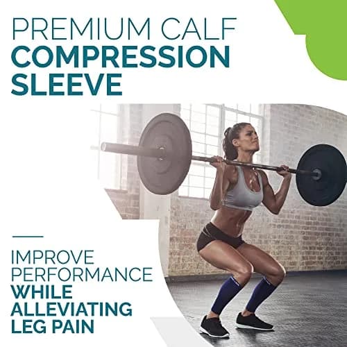 Run Forever Calf Compression Sleeve for Men & Women, 20-30mmHg, X-Large Navy | FDA Approved Leg Sleeve for Shin Splints & Pain Relief thumbnail 8