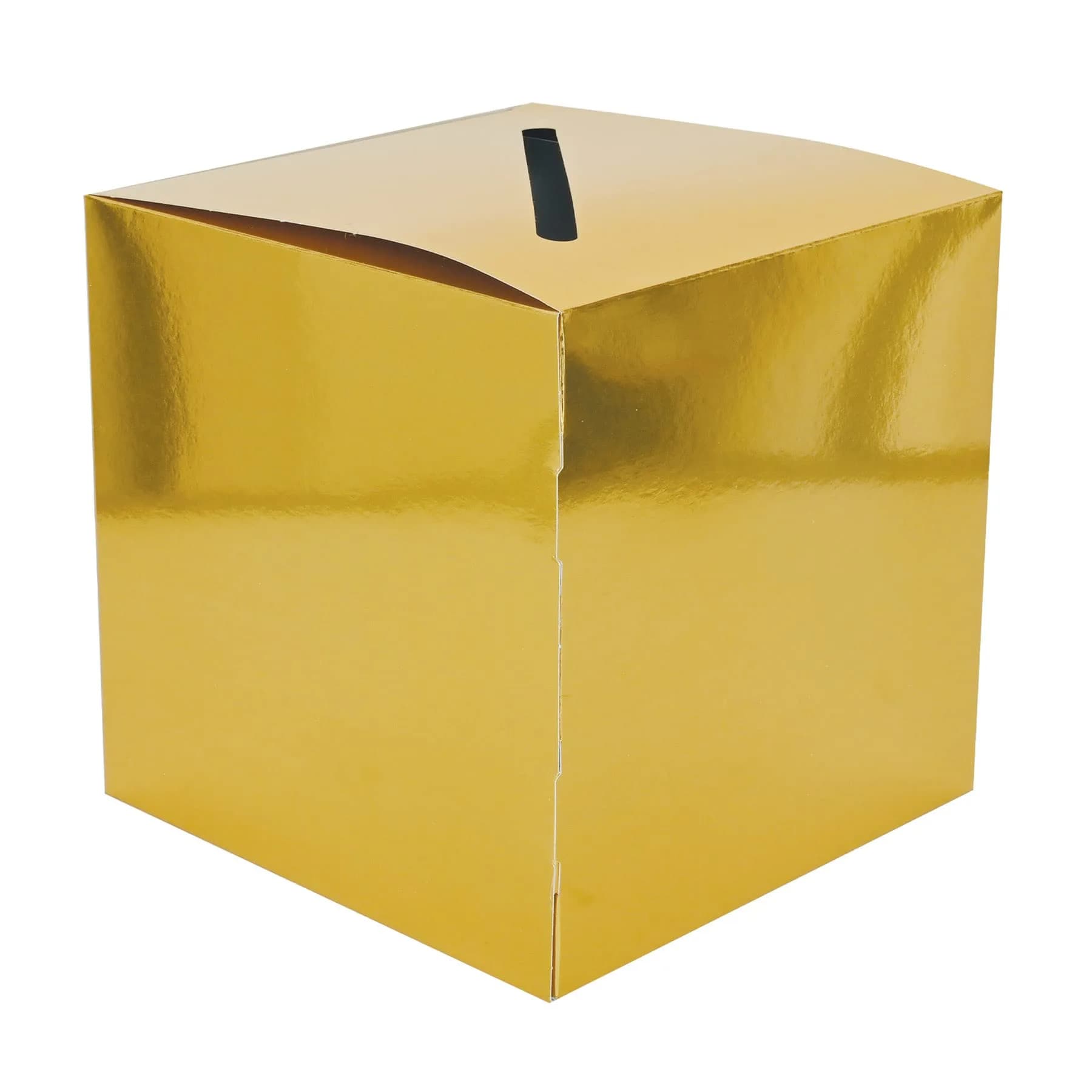 Beistle Gold Foil Card Box Holder 9x9 inches | Party & Wedding Card Holder - view 4