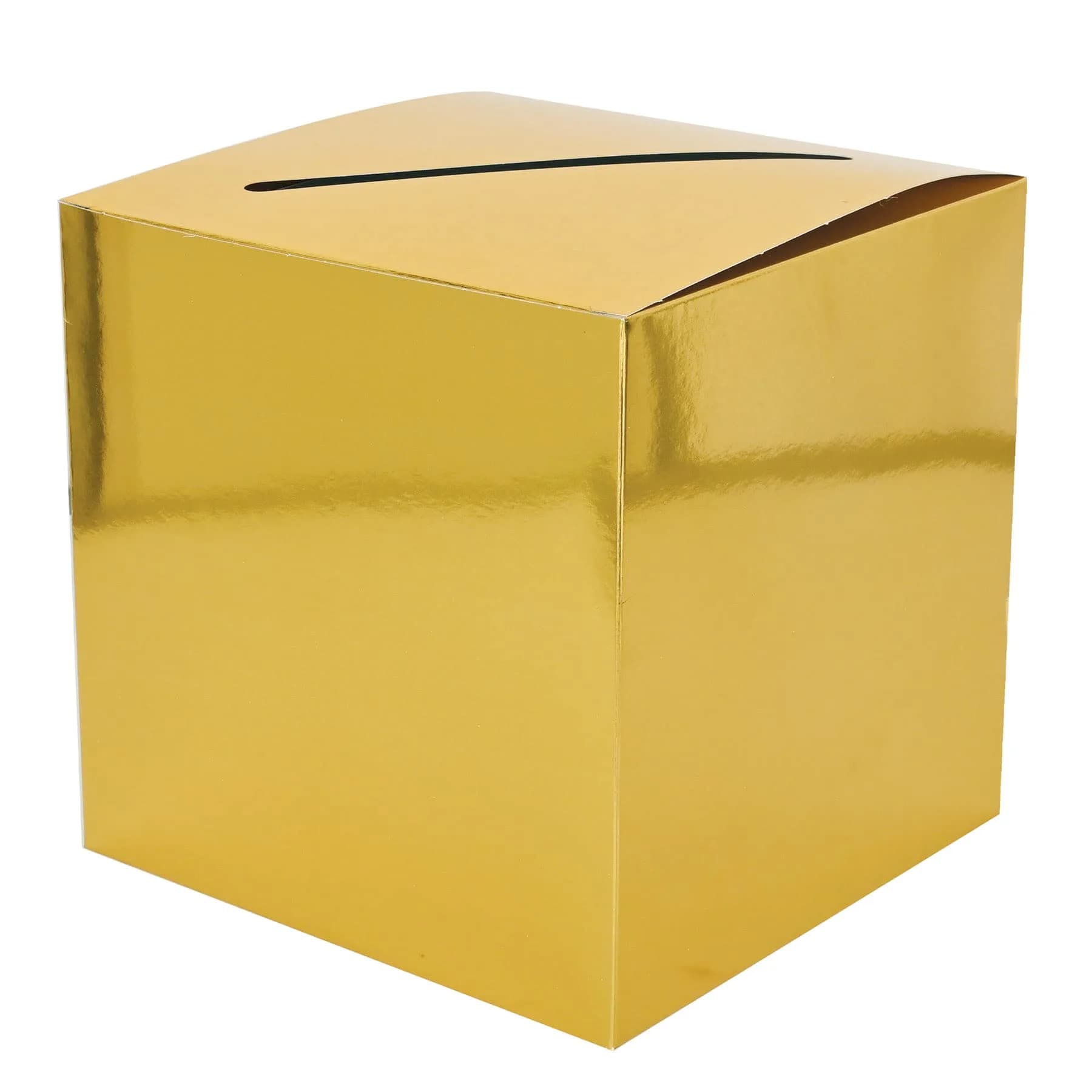 Beistle Gold Foil Card Box Holder 9x9 inches | Party & Wedding Card Holder