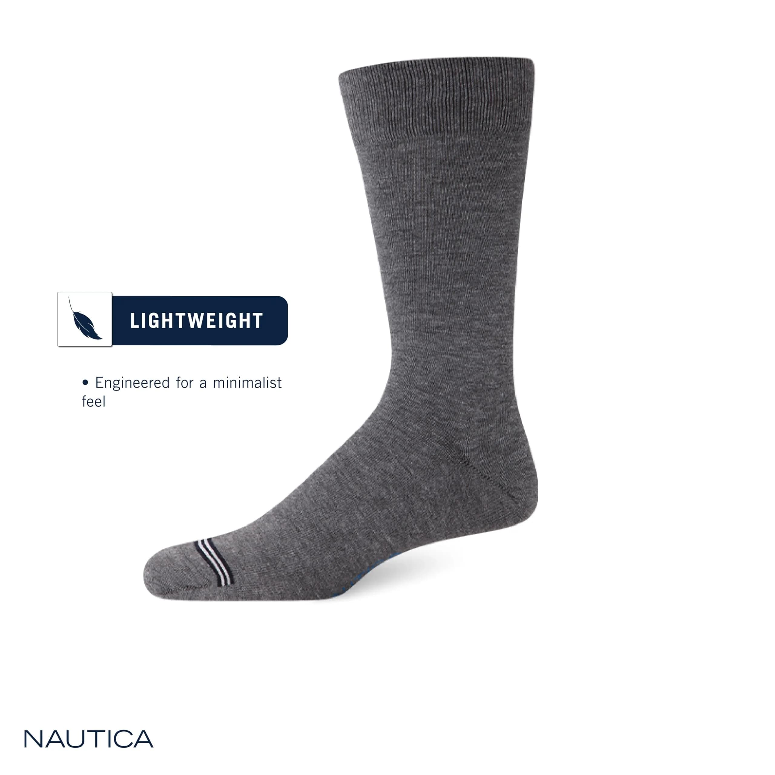 Nautica Men's Dress Socks Business Formal Comfort Stretch Crew Socks 10 Pack | Moisture-Wicking & Stay-Up Fit thumbnail 2