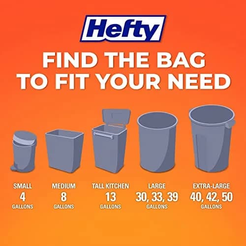 Hefty Small Trash Bags, 4 Gallon, 34 Count, Ocean Water Scent | Value Pack Waste Bag thumbnail 6