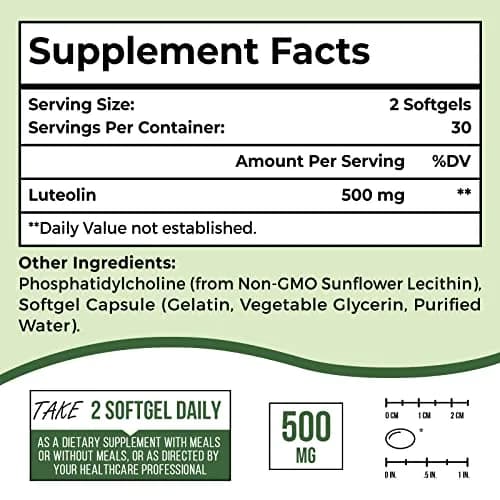 Ulmubra Liposomal Luteolin 500MG | Maximum Absorption, Potent Flavonoid, 120 Softgels, Non-GMO, Gluten Free thumbnail 5