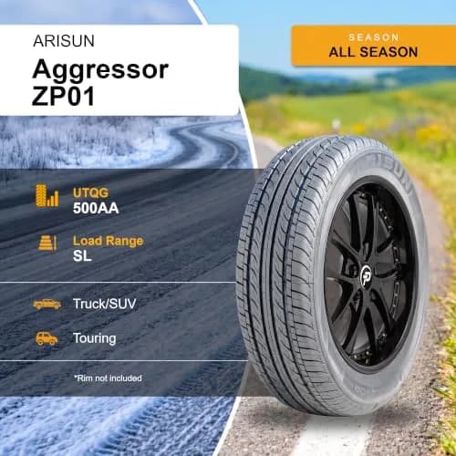 Arisun Aggressor ZP01 235/65R16 103H All Season SL Radial 16 inch Tire | All-Season SUV & Truck Tire with 4 Ply Rated Support thumbnail 4