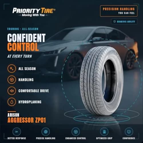 Arisun Aggressor ZP01 235/65R16 103H All Season SL Radial 16 inch Tire | All-Season SUV & Truck Tire with 4 Ply Rated Support thumbnail 2
